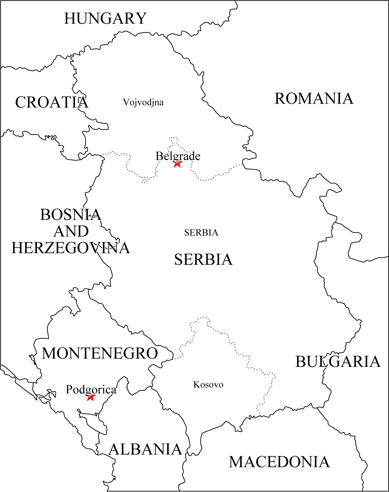 Карта сербии венгрии